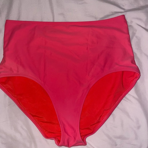 Pink high waisted swimsuit bottoms - Picture 1 of 3